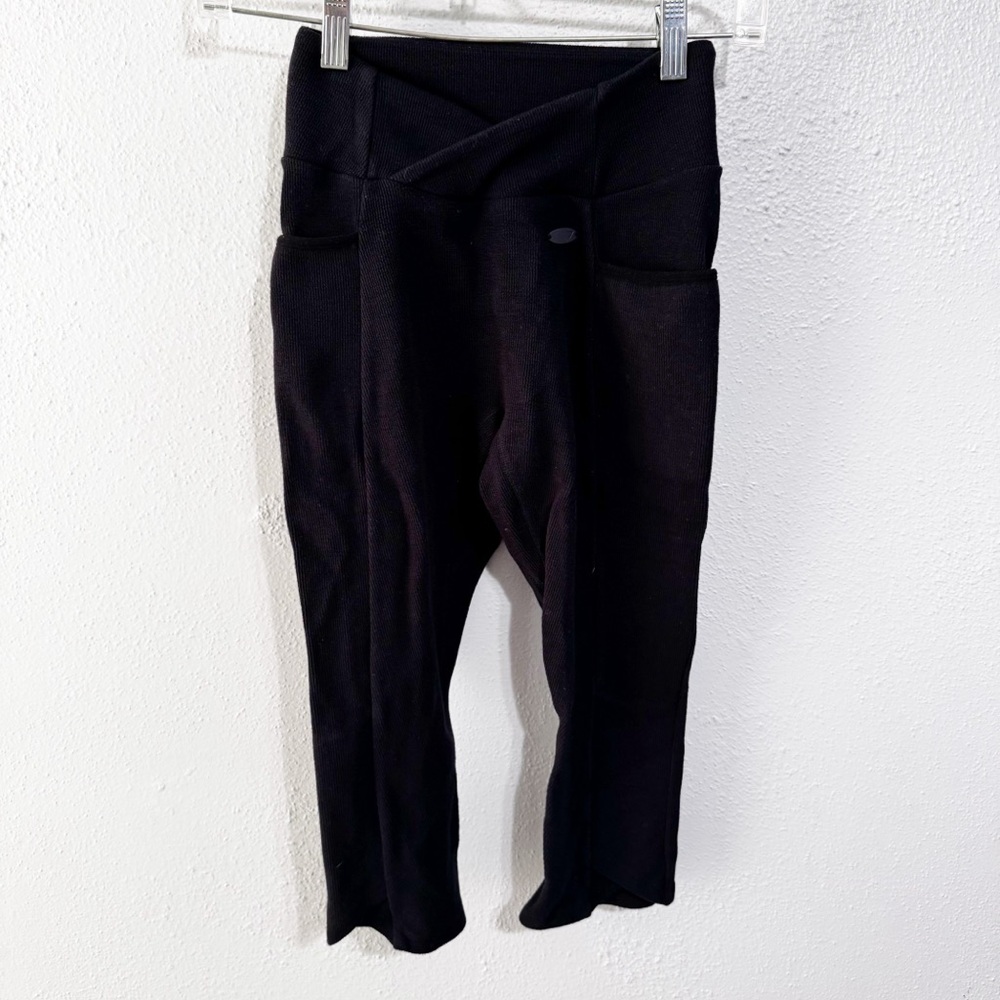 Gymshark knit crop black leggings size xs